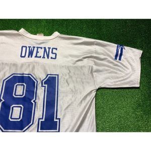 Vintage NFL Dallas Cowboys Terrell Owens #81 Men's Jersey Large White